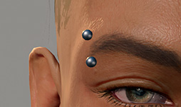 Vanilla Ball Stud - Brow Upper (R)