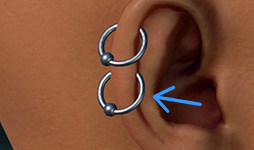 Ring with Ball - Helix Lower (L)