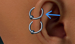Ring with Ball - Helix Upper (L)